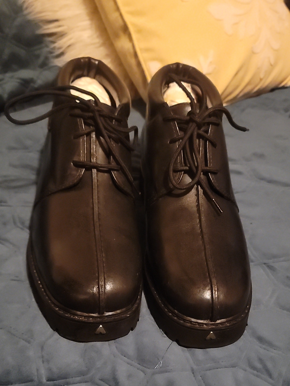 Men's Vintage Renegade Black Leather Lace-Up Casual Shoes